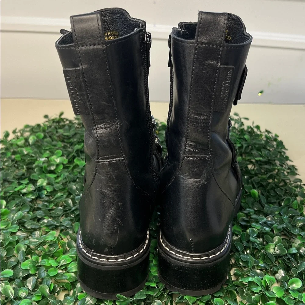 Kurt Geiger Black Chain-Embellished Women's Boots - Picture 3 of 9